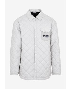 Egonlab Logo-Patch Quilted Shirt - White