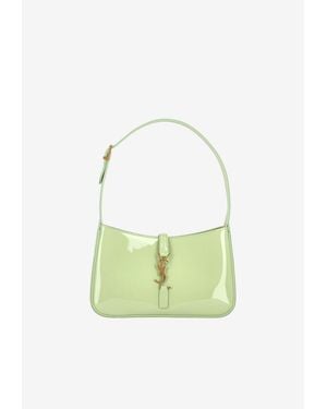 Saint Laurent Le 5 À 7 Patent Leather Shoulder Bag - Green