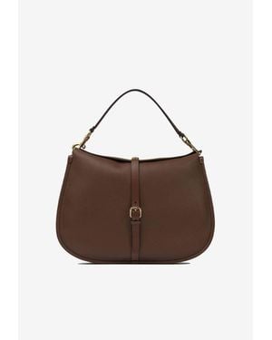 Etro Pony Tumbled Leather Shoulder Bag - Brown