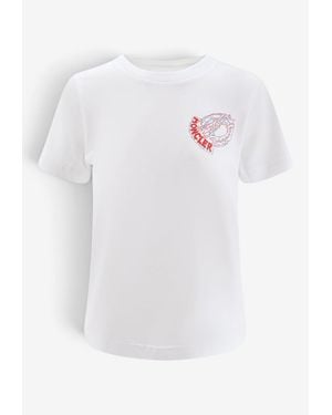 Moncler Logo Print T-Shirt - White