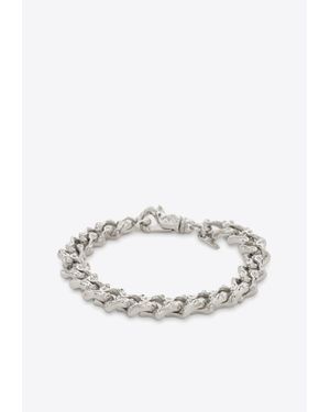 Emanuele Bicocchi Logo Chain Bracelet - White