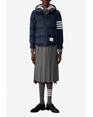 Thom Browne 4-Bar Stripes Puffer Jacket - Blue