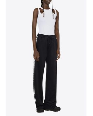 DSquared² Logo Tape Wide-Leg Track Pants - Black