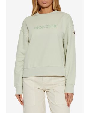 Moncler Logo Embroidered Sweatshirt - Grey