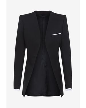 Tom Ford Collarless Wool-Blend Blazer - Black