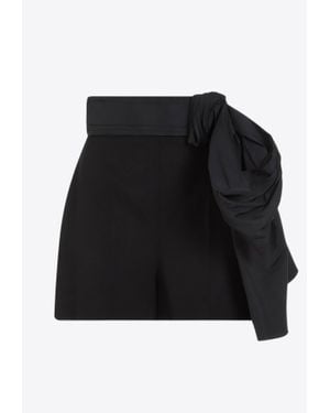 McQueen Tailored Bow Shorts - Black