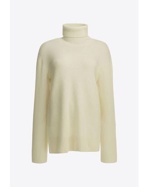TOTEME Cashmere Knit Turtleneck Sweater - White