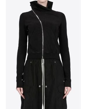 Rick Owens Temple Mountain Zip-Up Sweatshirt - Black