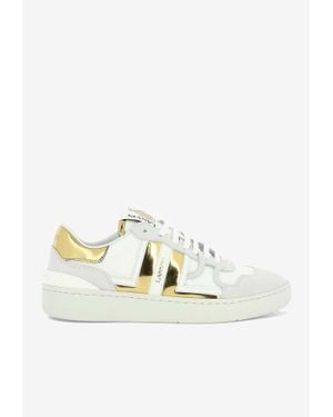 Lanvin Mesh Clay Leather Trainers - White