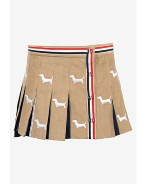Thom Browne Hector Corduroy Mini Skirt - Natural