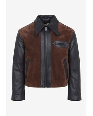 Marni Two-Tone Calf Leather Jacket - Brown