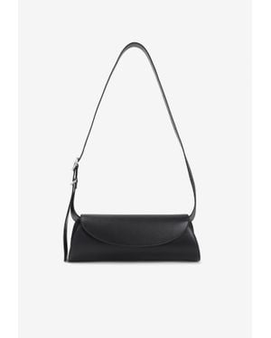 Jil Sander Small Cannolo Calf Leather Shoulder Bag - White