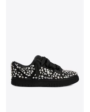 1989 STUDIO Skate Crystal Embellished Sneakers - Black