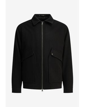 Tagliatore Adams Short Wool Coat - Black