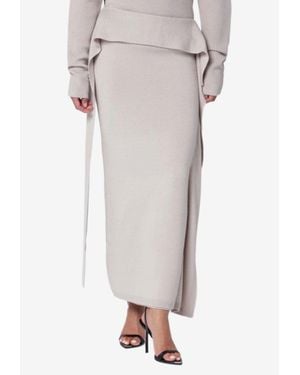 Entire studios Long Wool Skirt - Grey