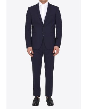 Tonello Wool Single-Breasted Suit - Blue