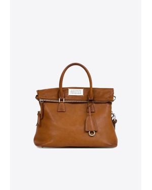 Maison Margiela Medium 5Ac Loved To Death Leather Top Handle Bag - Brown