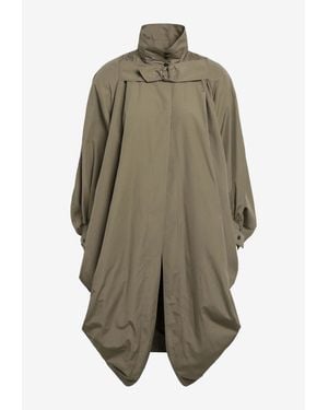 Chloé Oversized Cape Coat - Green