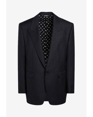 Dolce & Gabbana Single-Breasted Wool Jacket - Blue