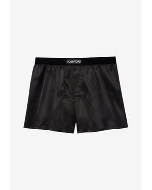 Tom Ford Logo Waistband Boxers - Black
