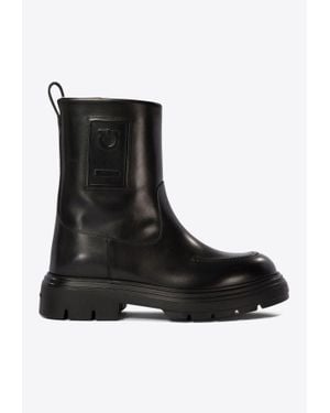 Ferragamo Tirba Fur Ankle Boots - Black