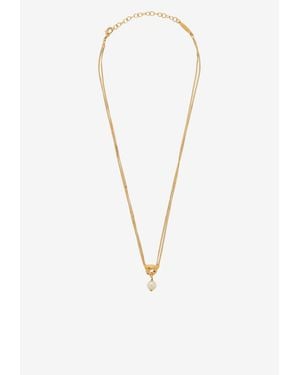 Ferragamo Gancini Pearl Necklace - White