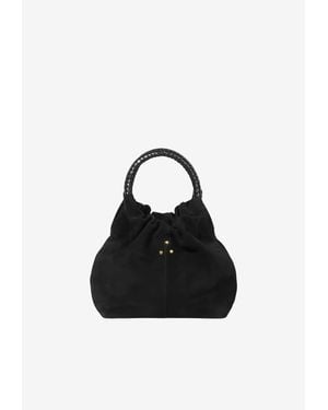Jérôme Dreyfuss Small Gordi Suede Top Handle Bag - Black