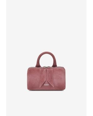 The Attico Mini Friday Suede Top Handle Bag - Pink