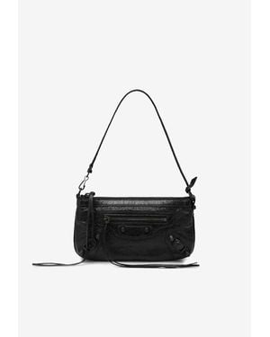 Balenciaga Le City Nappa Leather Shoulder Bag - White