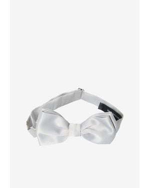 Tagliatore Adjustable Knotted Bow Tie - Gray