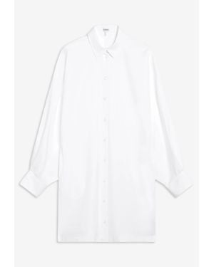 Loewe Batwing Poplin Shirt Dress - White