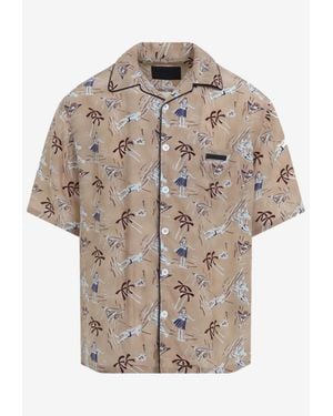 Prada Hawaii Print Short-Sleeved Shirt - Multicolor
