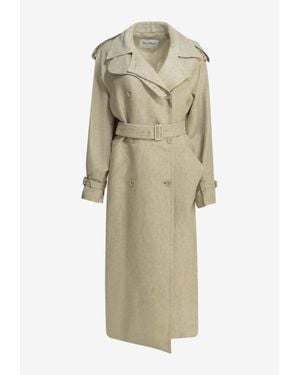 Max Mara Pedaggi Double-Breasted Trench Coat - Natural