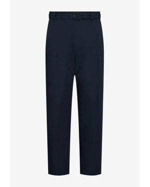 Thom Browne Carpenter Pants With Detachable Belt - Blue