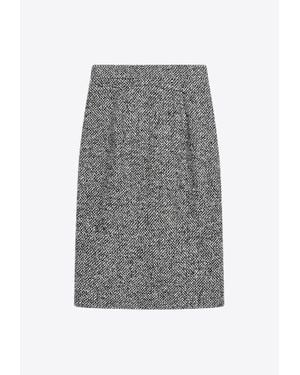 Dolce & Gabbana High-Waist Pencil Skirt - Grey