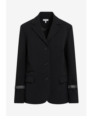 Loewe Single-Breasted Buttoned Blazer - Black