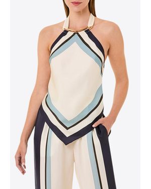 Nicholas Skye Halterneck Top - White