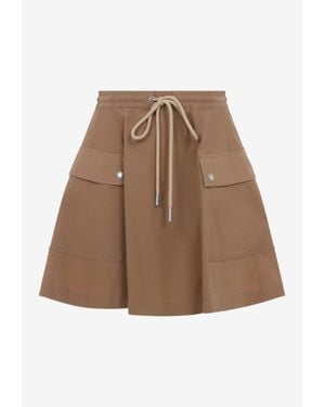 Moncler Flared Mini Cargo Skirt - Brown