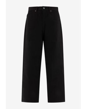 Brain Dead Logo Patch Straight Jeans - Black