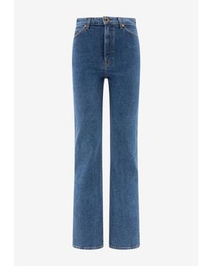 KHAITE Danielle Straight-Leg Jeans - Blue