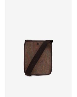 Etro Paisley Jacquard Messenger Bag - Brown