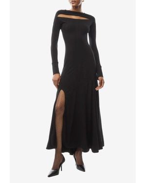 Victoria Beckham Cut-Out Crepe Maxi Dress - Black