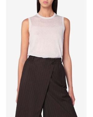 6397 Semi-Sheer Tank Top - Black