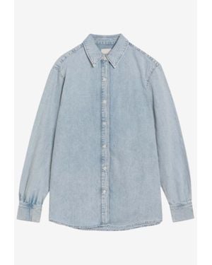 Calvin Klein Long-Sleeved Denim Shirt - Blue