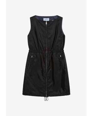 Prada Zip-Up Mini Dress - Black