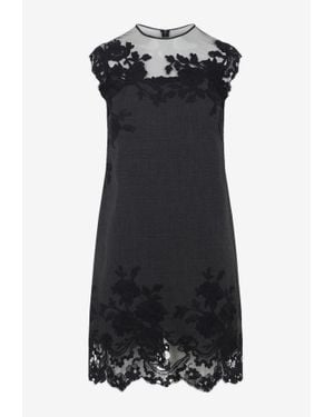 Ermanno Scervino Lace-Insert Mini Dress - Black