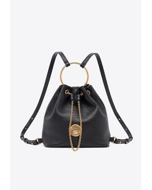Chloé Small Bracelet Leather Backpack - White