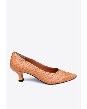 LA ROSE Carol 50 Woven Pumps - Pink
