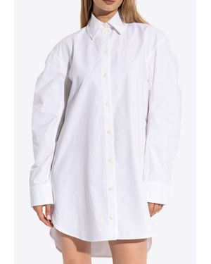 Jacquemus Ovalo Oversized Mini Dress - White