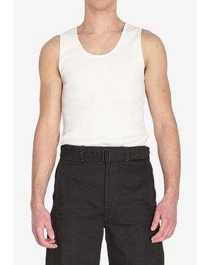 Lemaire Ribbed Tank Top - White